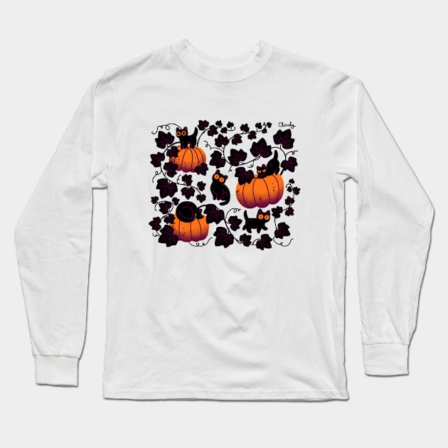 Pumpkin patch Long Sleeve T-Shirt by hellocloudy